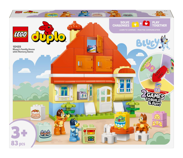 LEGO DUPLO Bluey Dom rodzinny Blue z grą pamięciową 10459 - 1331692 - zdjęcie